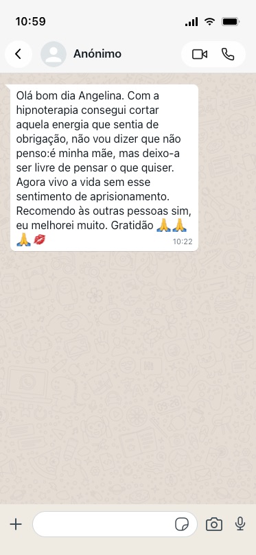 Testemunho anónimo 15 de 21, partilhado por mensagem