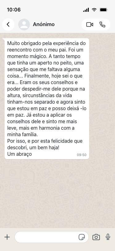 Testemunho anónimo 17 de 21, partilhado por mensagem