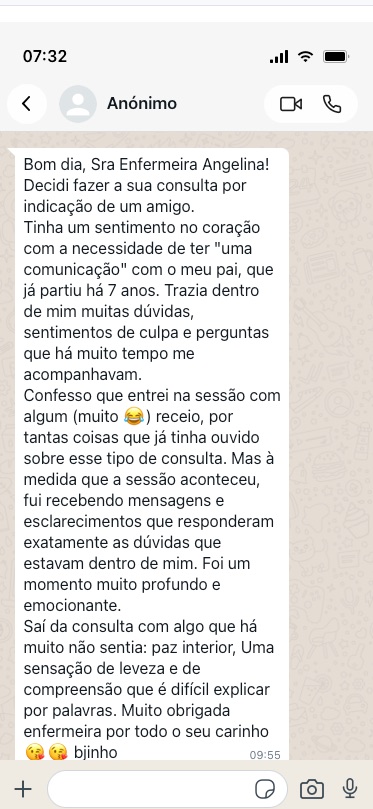 Testemunho anónimo 21 de 21, partilhado por mensagem