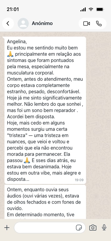 Testemunho anónimo 7 de 21, partilhado por mensagem