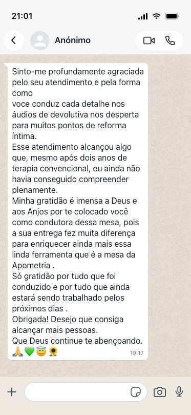 Testemunho anónimo 9 de 21, partilhado por mensagem