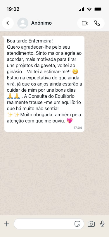 Testemunho anónimo 11 de 21, partilhado por mensagem